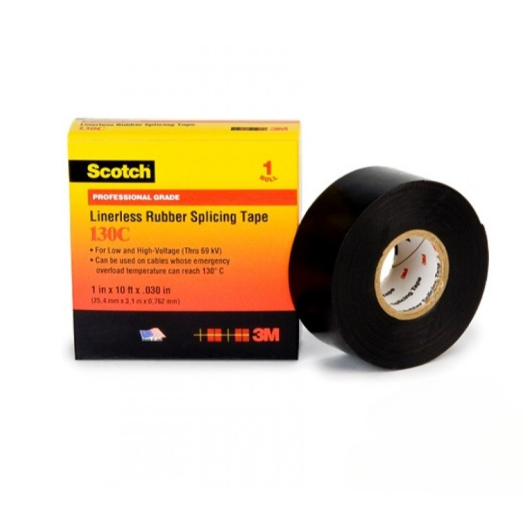 3M 130C RUBBER SPLICING TAPE SCOTCH LINERLESS (3/4? X 30?) (19MM X 9METER)