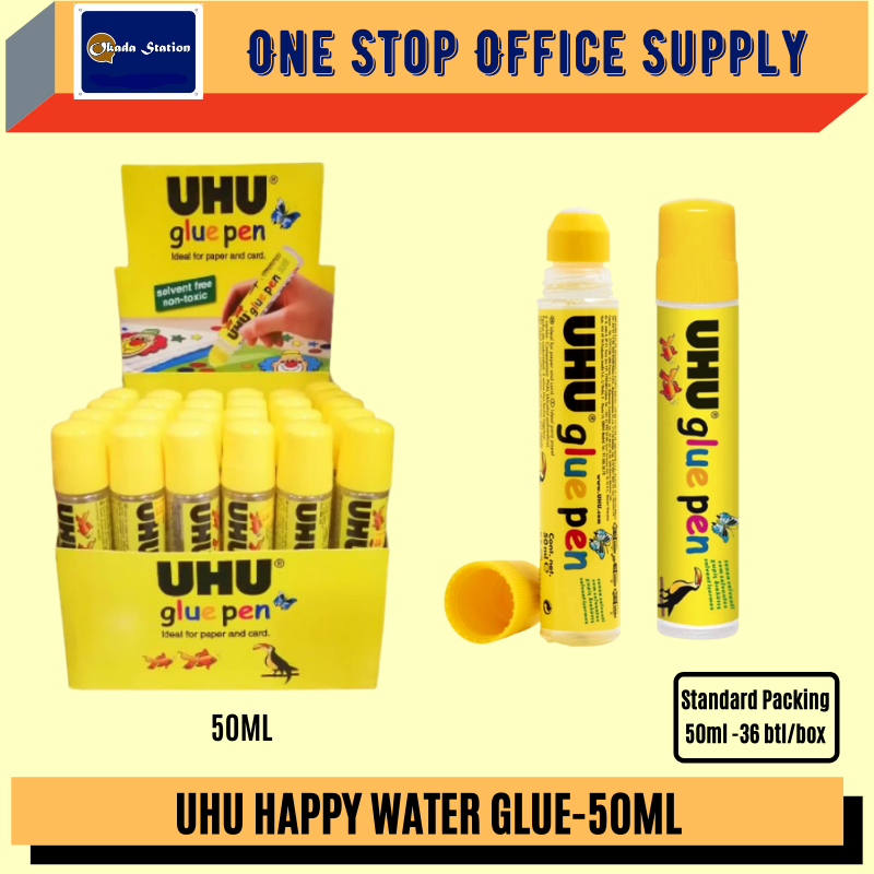UHU 50ML HAPPY GLUE / UHU / Glue / Happy Glue / UHU Glue / UHU Liquid Glue / UHU Happy Glue / UHU Happy Water Glue