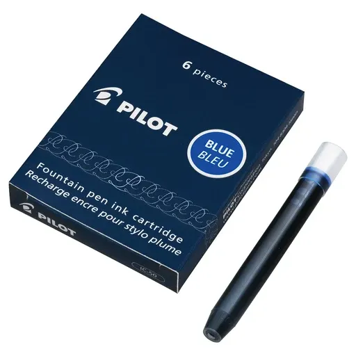 Pilot Fountain Pen Ink Cartridge 6 piece Blue Ink cartridge