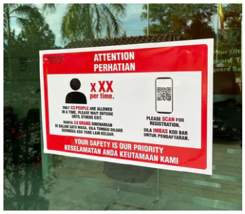 PROGUARD [CUSTOM MADE] HEAD COUNT ALLOWED & QR SCAN / JUMLAH KEPALA DIBENARKAN & IMBASAN QR CSD 2010 CM