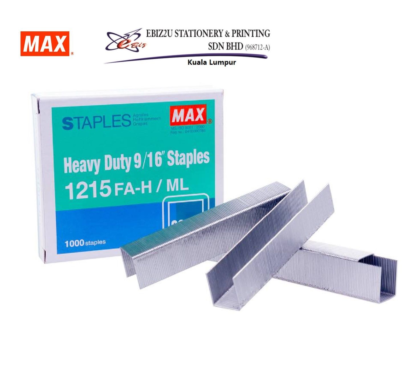 MAX 1215FA-H Staples (Stapler Bullet) 1000 PCS