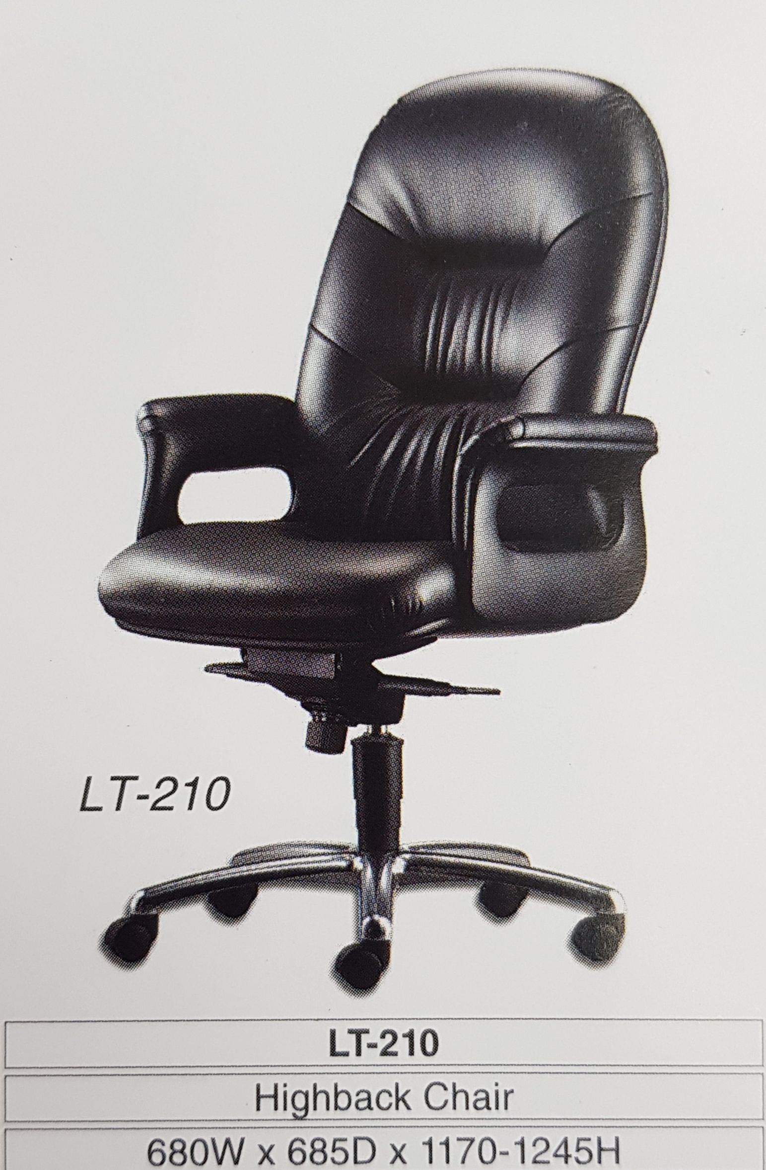 Pisces Office High Back Chair LT-210 - Full Pu Leather / Pisces / Fabric / High Back Chair / Full PU / LT-210 / Office Chair / Ergonomic Chair / Ergonomic Office Chair