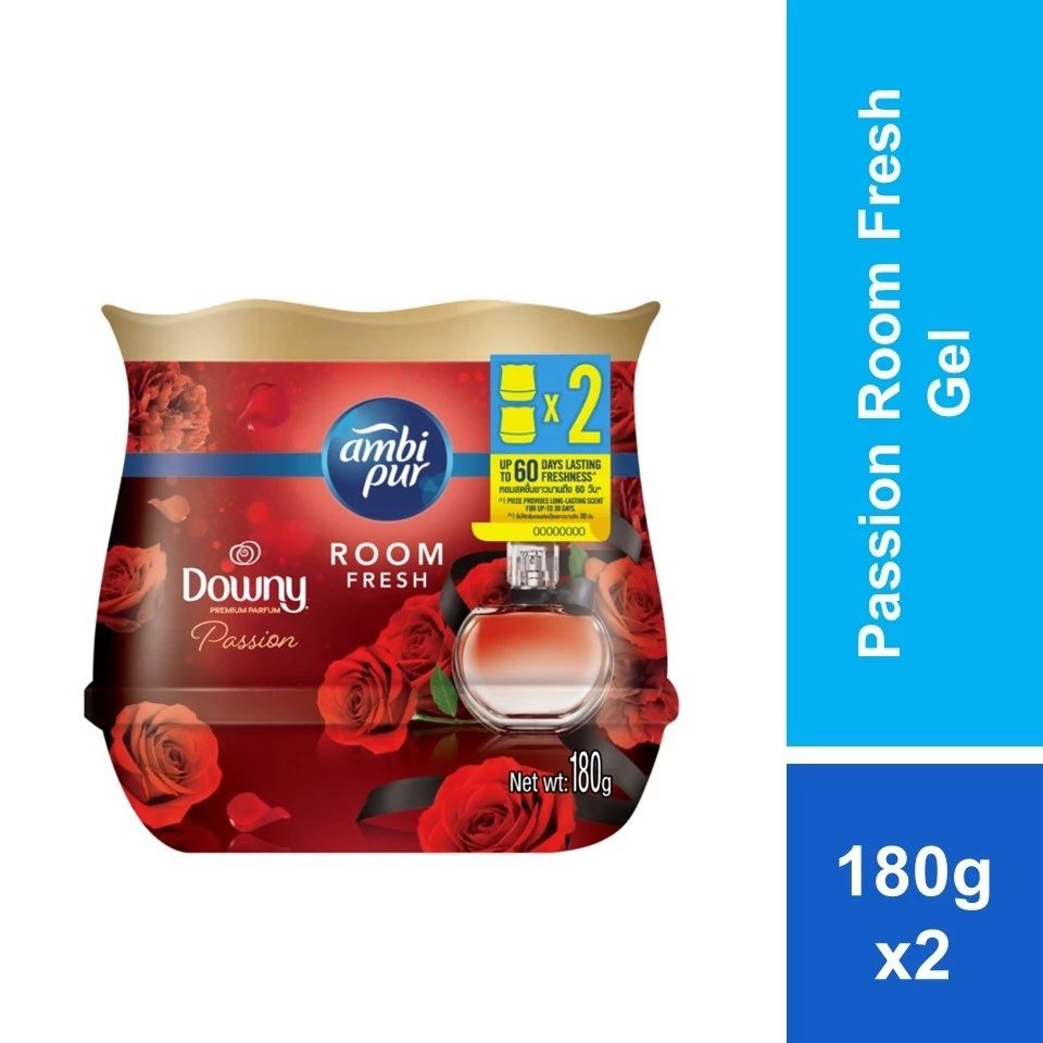 Ambi Pur Room Fresh Gel Downy Passion Premium Parfum 180 g [Bundle Of 2]