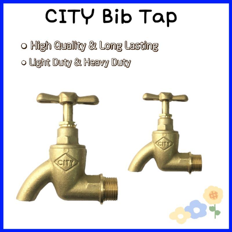 City Bib Tap 1/2鈥�15MM Kepala Paip Tembaga (BIG)
