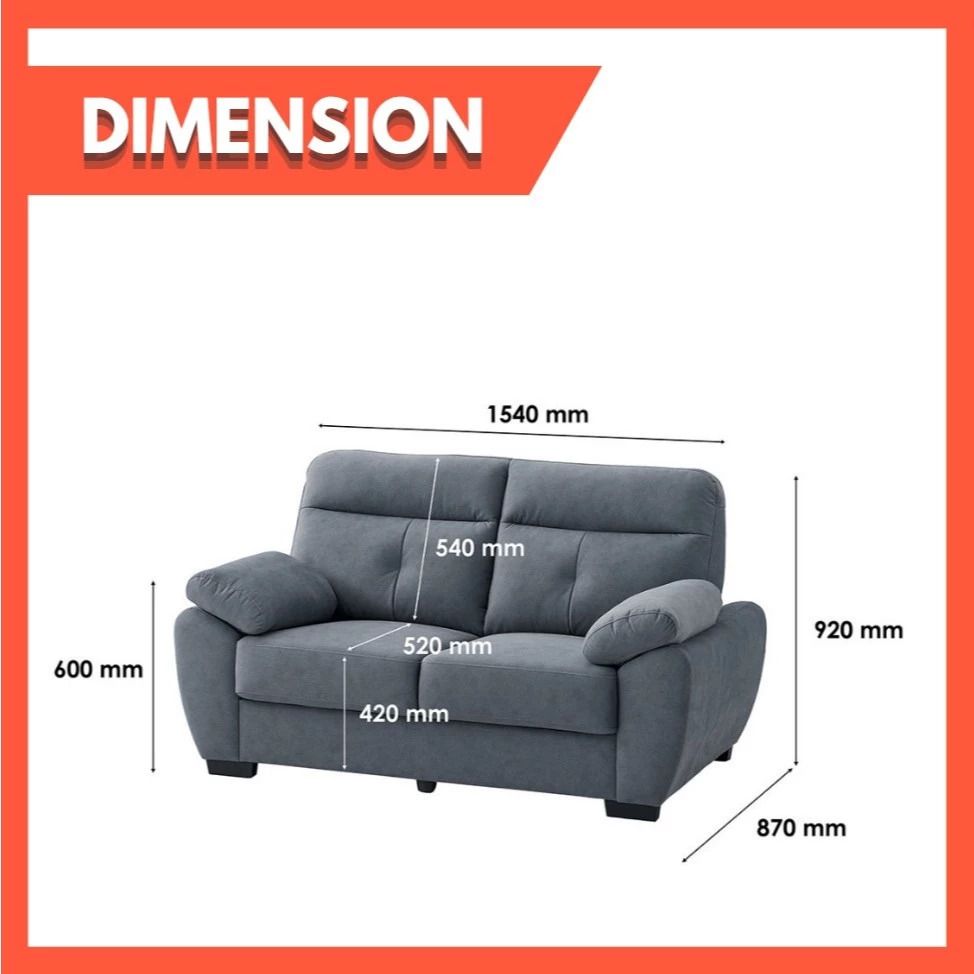 Comfy Home Premium Quality Sofa Set Easy Clean And Anti Scratch Sofa (2 Seater)