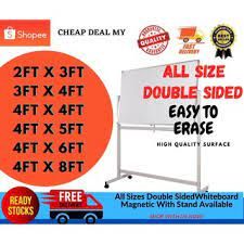 Whiteboard Single Sided Non-Magnetic with Stand-聽90CM X 120CM (3ft x 4ft)