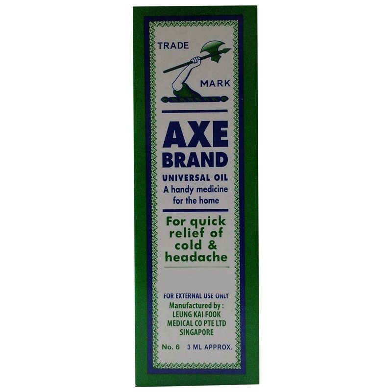 Axe First Aid Refill Axe Brand Universal Oil Minyak Angin Cap Kapak (NO.6) 3ml / AXE / Universal Oil / Minyak Angin Cap Kapak / 3ml / First Aid / Refill