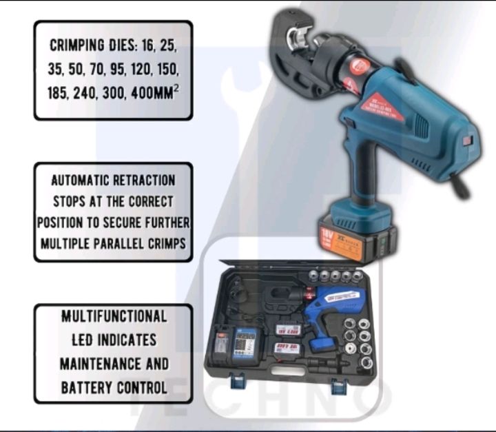 EZ400 PORTABLE BATTERY ELECTRIC HYDROLUC CRIMPING TOOL FOR CABLE 16-400 mm2