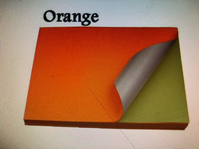 QS A4 Fluorescent Color Sticker Orange 100sht
