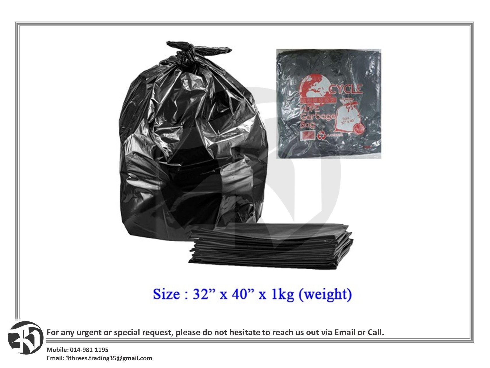 Plastic Bag Heavy Duty Big