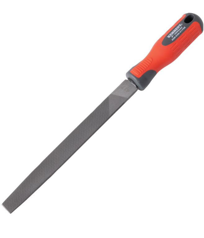 Kennedy-Pro 250mm (10") Flat Smooth Engineers File With Handle KEN0306160K