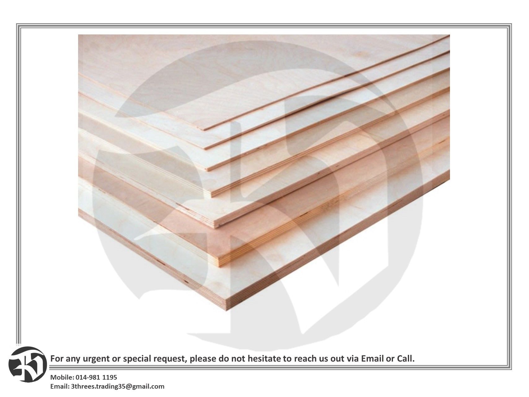 Plywood 3mm Various Size