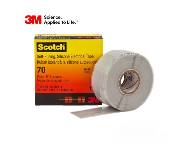 3M 70 SILICONE RUBBER TAPE (1? X 30?) (25.4MM X 9.1METER)