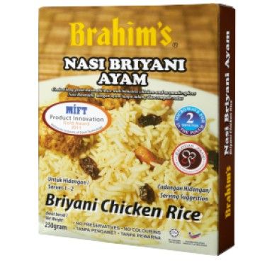 Brahim's Nasi Briyani Ayam 250g Brahim Brahims /Briyani Chicken Rice Travel Food