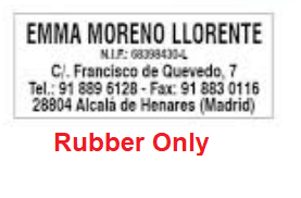 Rubber ONLY for Shiny Self-Inking Stamp Printer S-843 (14 x 38mm)