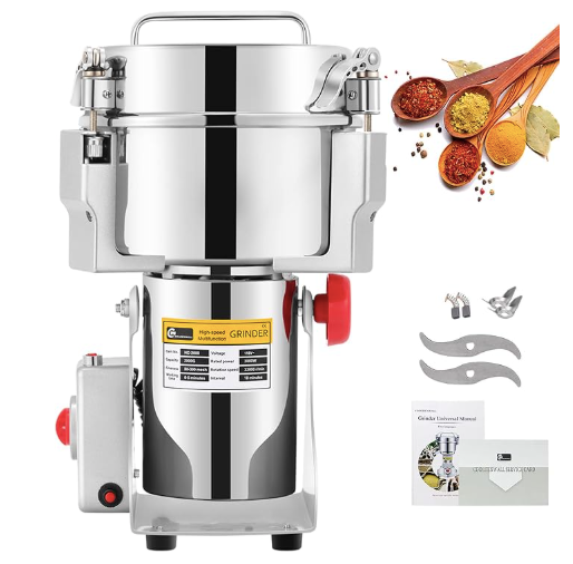 CGOLDENWALL 1000g Commercial Spice Grinder Electric Grain Grinder Mill Grinding Machine