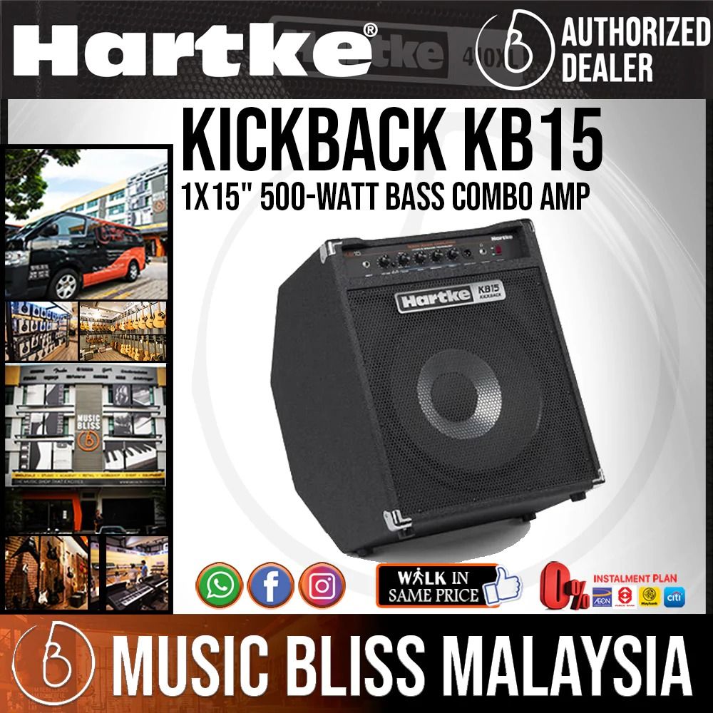 Hartke *#Hartke KB15 Kickback 500W Bass Combo Amp