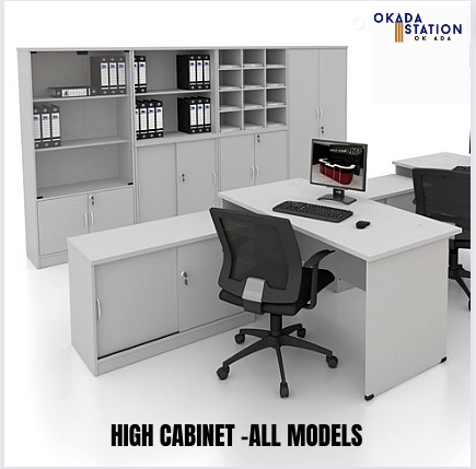 HEIGHT WOODEN CABINET -ALL MODEL / FULL GREY / OFFICE CABINET / RAK FILE