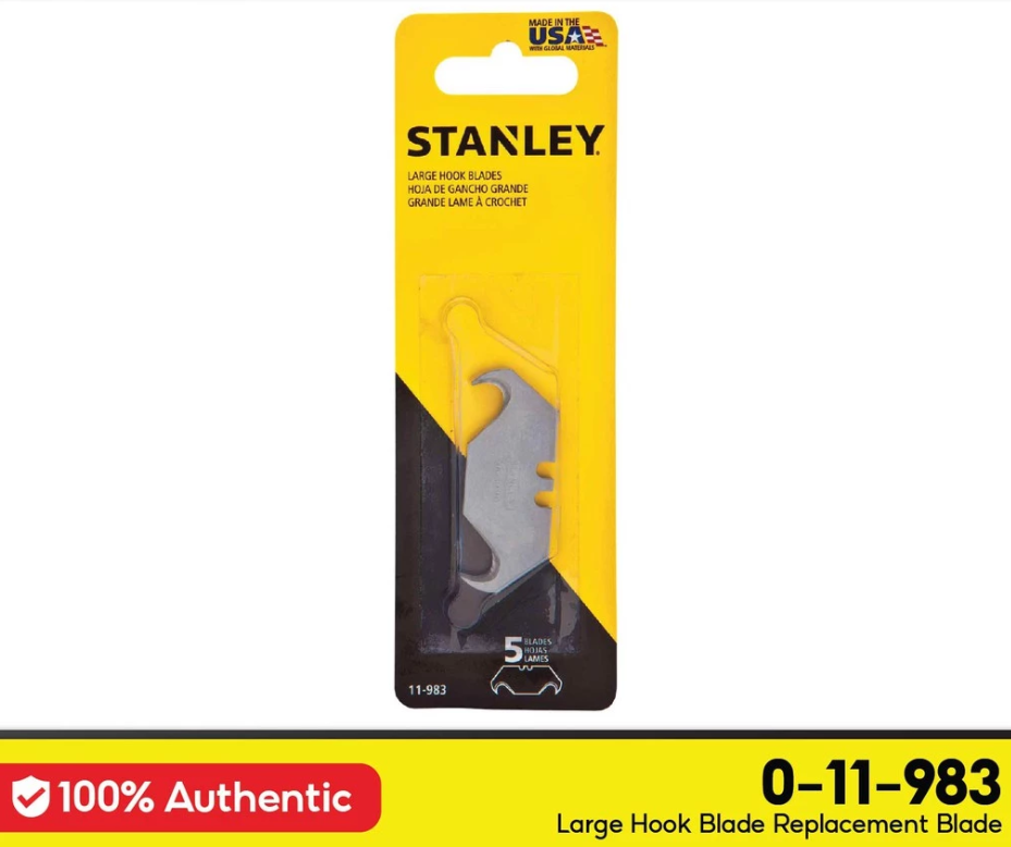 STANLEY LARGE HOOK BLADE REPLACEMENT BLADE (5 PCS) 11-983-0