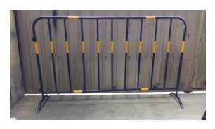 NA Galvanized Steel Fence Barrier For Crowd Control - Yellow/Black