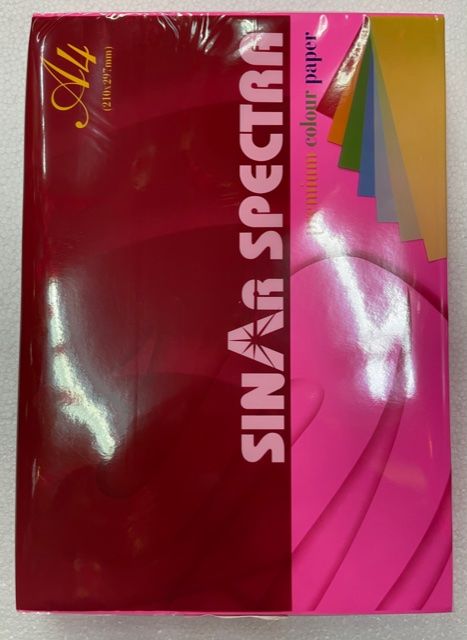 A4 80G SINAR SPECTRA COLOUR 450'S CYBER RED NEON COLOUR