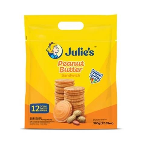 Julie's Peanut Butter Sandwich 12 Pack x 360g