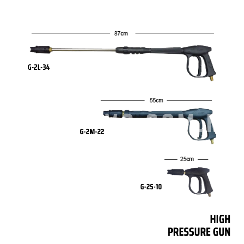 M-SAFE Heavy Duty High Pressure Gun W-150L Long 2000psi 150 Bar for Water Jet High Pressure Cleaner