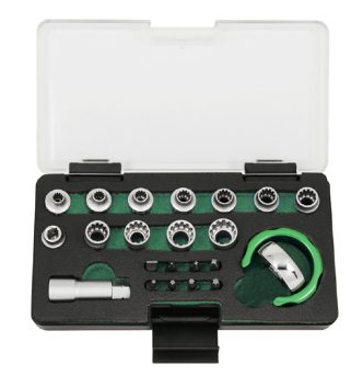 JONNESWAY 22PCS GO-THRU SWIVEL PALM RATCHET SET