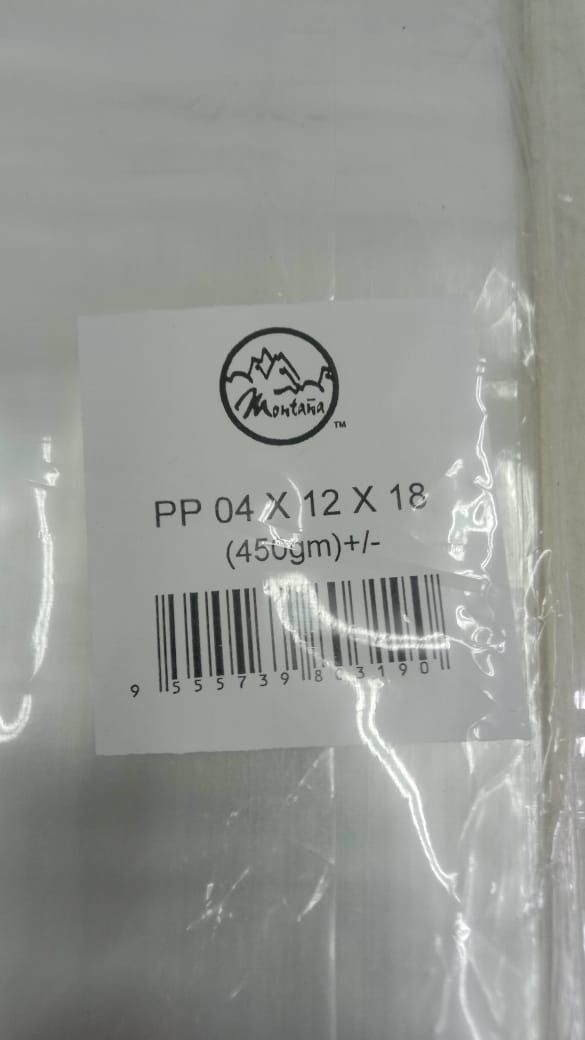 Plastic bag PP 04 x 12 x 18 inci (450g)
