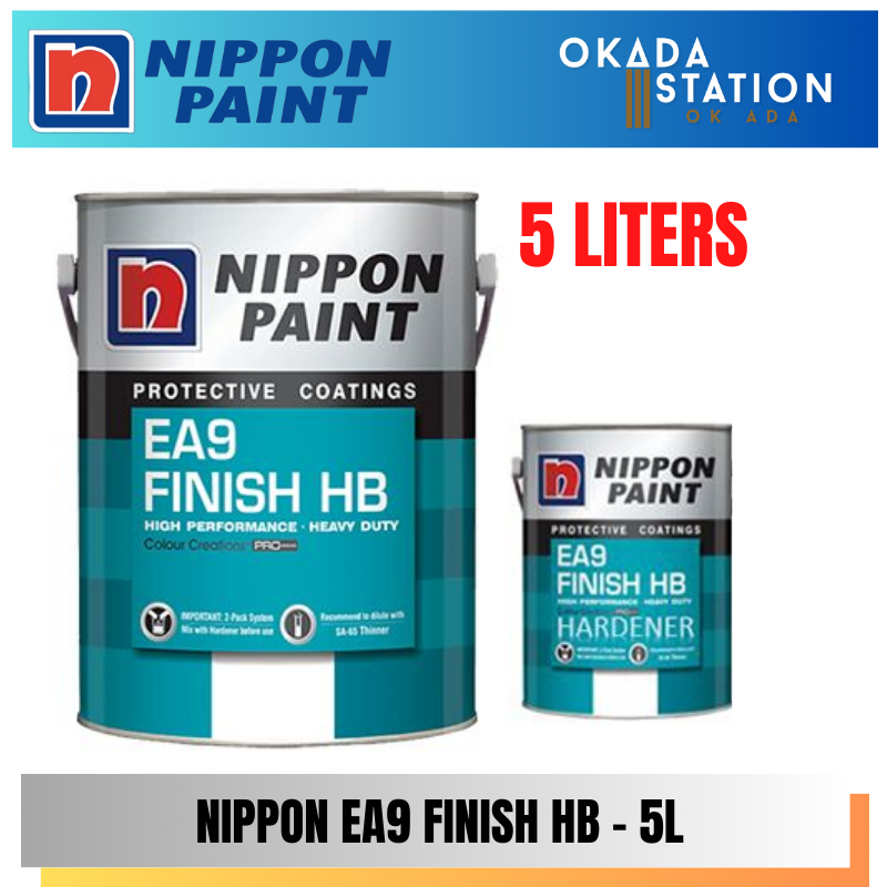 Nippon Paint / 5 LITER / Floor Paint / EA9 Finish HB / INDOOR PAINT / Waterbased / Cat Lantai / Cat lantai dalaman