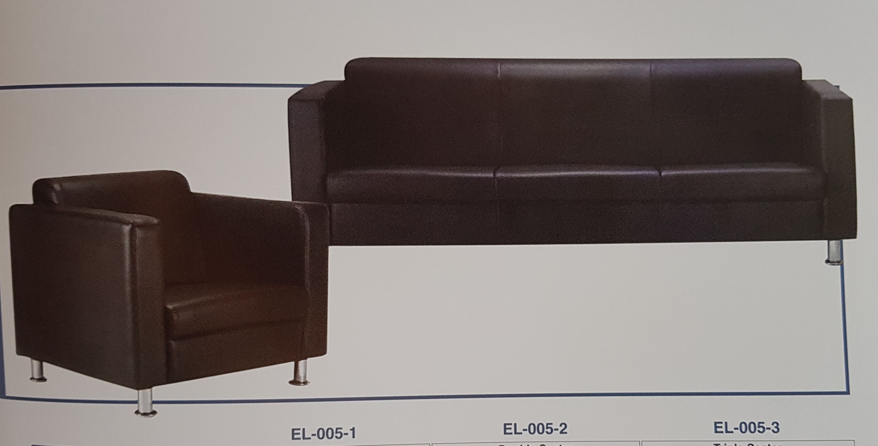 EL-005 FABRIC SOFA, EL-005-1 SINGLE SEATER, EL-005-2 DOUBLE SEATER, EL-005-3 TRIPLE SEATER