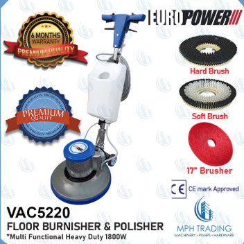 EURO POWER FLOOR POLISHER SCRUBBER- BF522 -BLUE