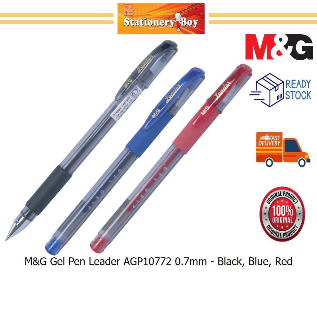M&G Gel Pen Leader AGP10772 0.7mm / Pen Dakwat Gel - Black, Blue, Red