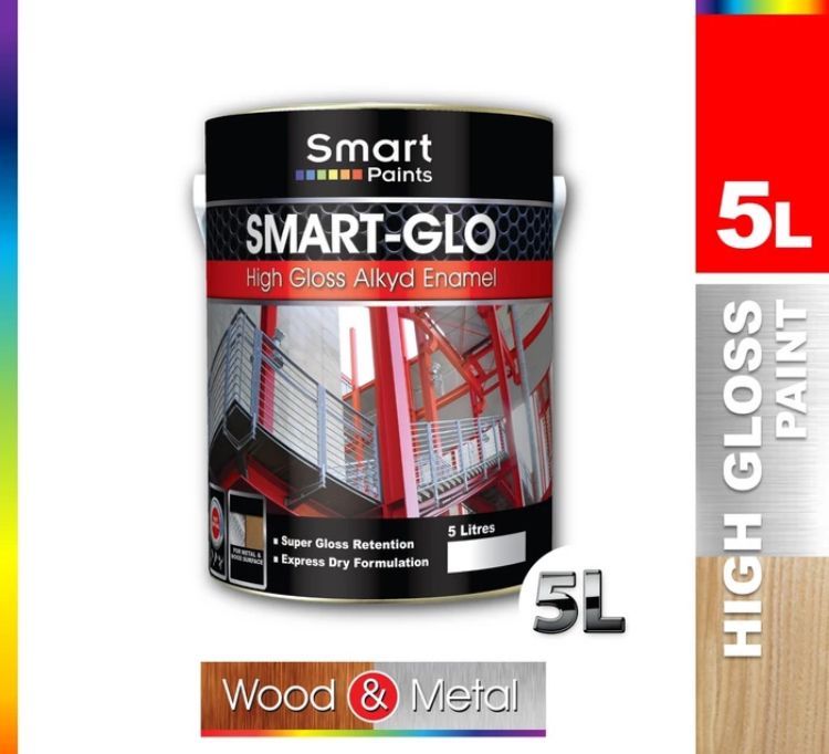 SMART PAINT High Gloss Alkyd Enamel Smart-Glo ( 5 Litre )