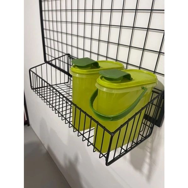 Multipurpose Basket For Wall Netting Frame Small Basket Bakul Besi Hanging Basket Bakul Kain (24x8)