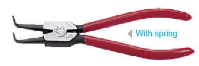 Temo 6-7/8"/175mm, 10-40mm External Circlip Pliers - Curved Nose