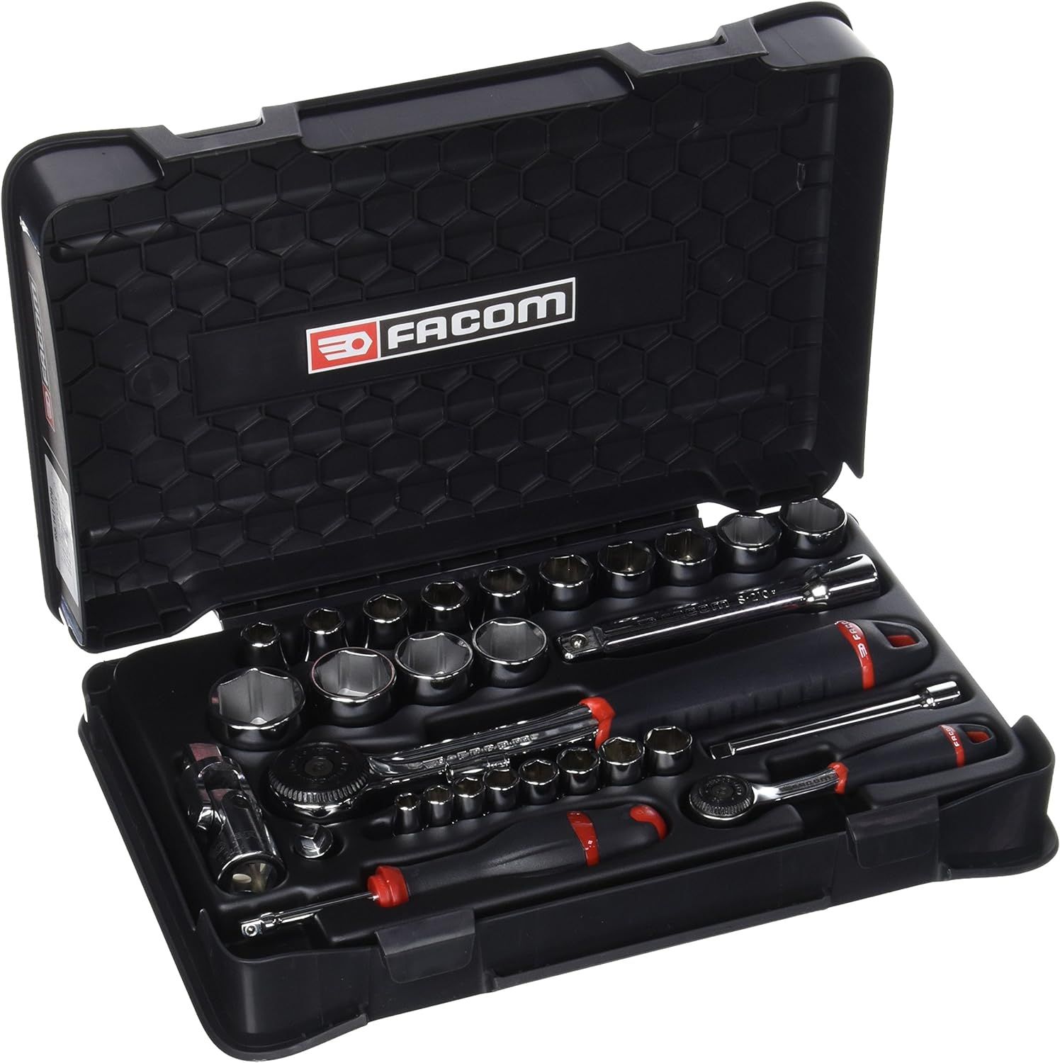 Facom RS.161-2 56-Piece 1/4" - 1/2" Metric 6-Point Socket Set