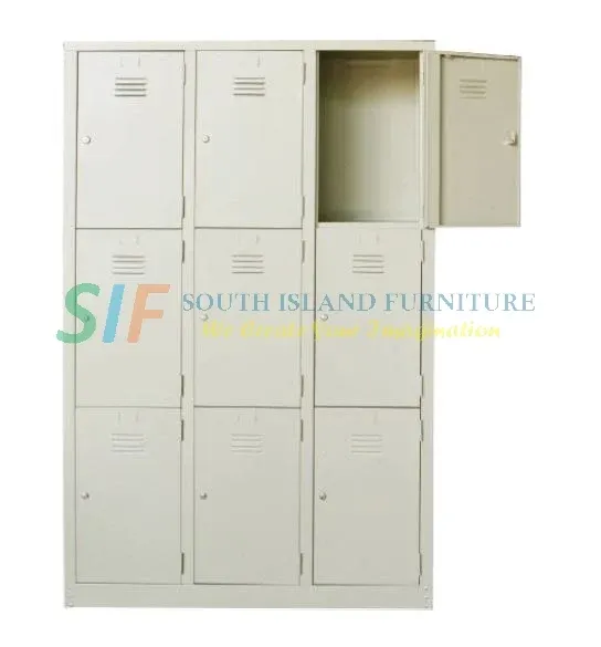 STEEL MULTIPLE LOCKER 9 COMPARTMENT (915W x 381D x 1828H mm)