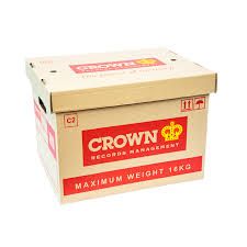 CROWN Document Storage Box with Lid (406(L) x318(W) x330(H)mm)