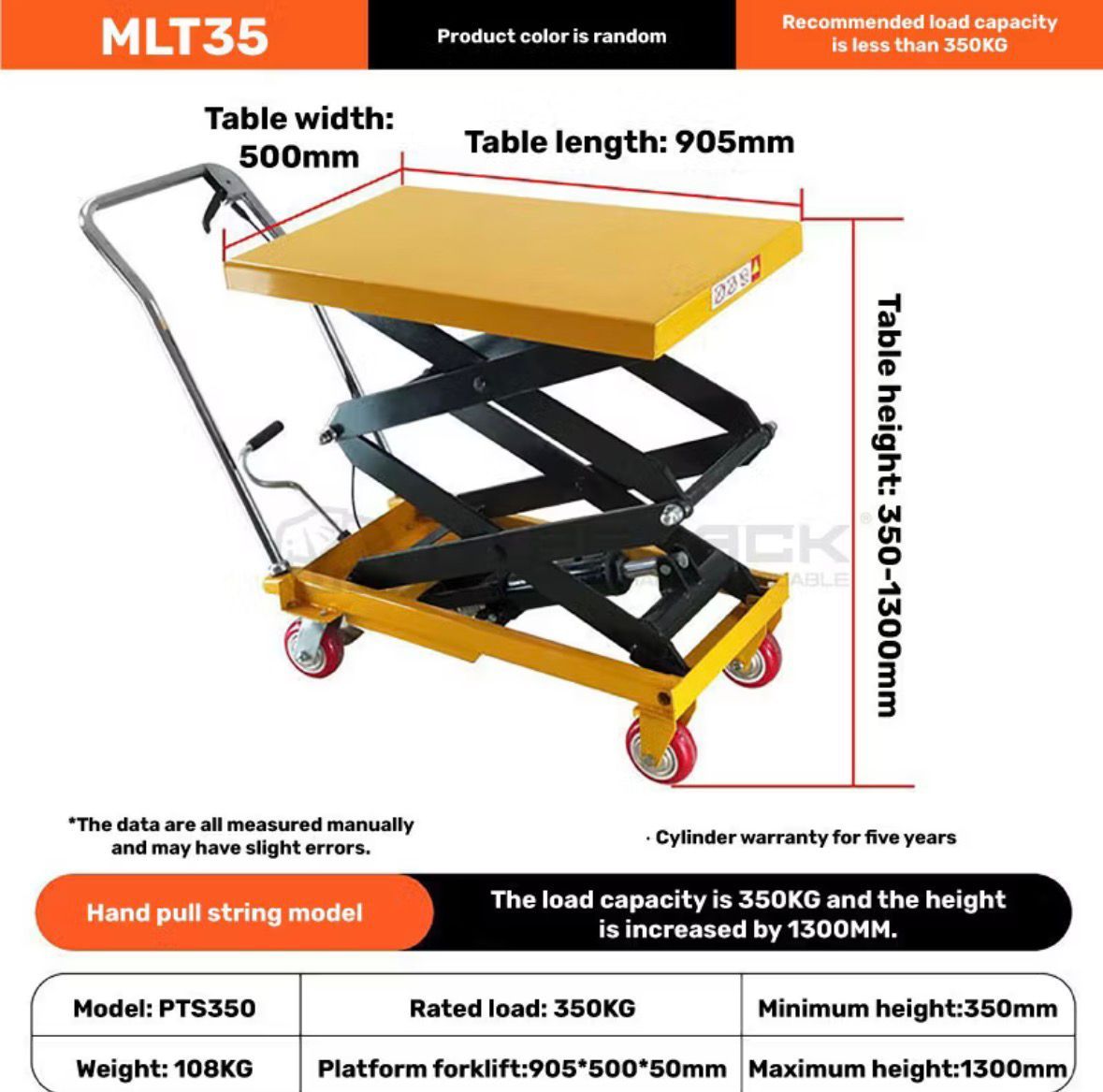 Hydraulic Table Truck Heavy Duty Lift Trolley Hydraulic Lift Table Cart Foldable Trolley Barang Table Truck Trol 350KG