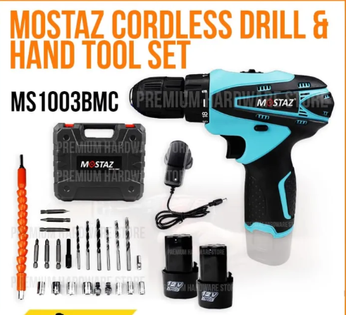QP MOSTAZ MS1003BMC 12V CORDLESS DRILL KIT