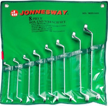 JONNESWAY 8PCS 75掳 OFFSET RING WRENCH SET (MM)