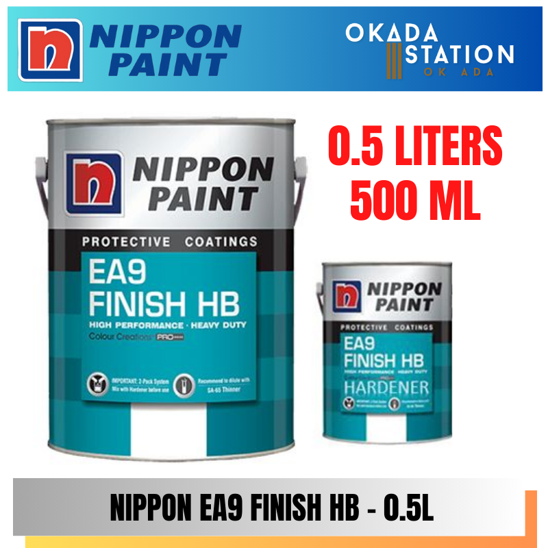 Nippon Paint 500ML / 0.5 LITER / Floor Paint / EA9 Finish HB / INDOOR PAINT / Waterbased / Cat Lantai / Cat lantai dalaman