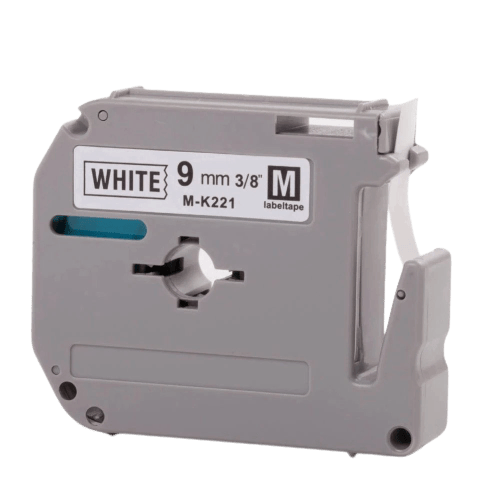 TAPE BROTHER BLACK ON WHITE TAPE REFILL 9MM (M-K221)