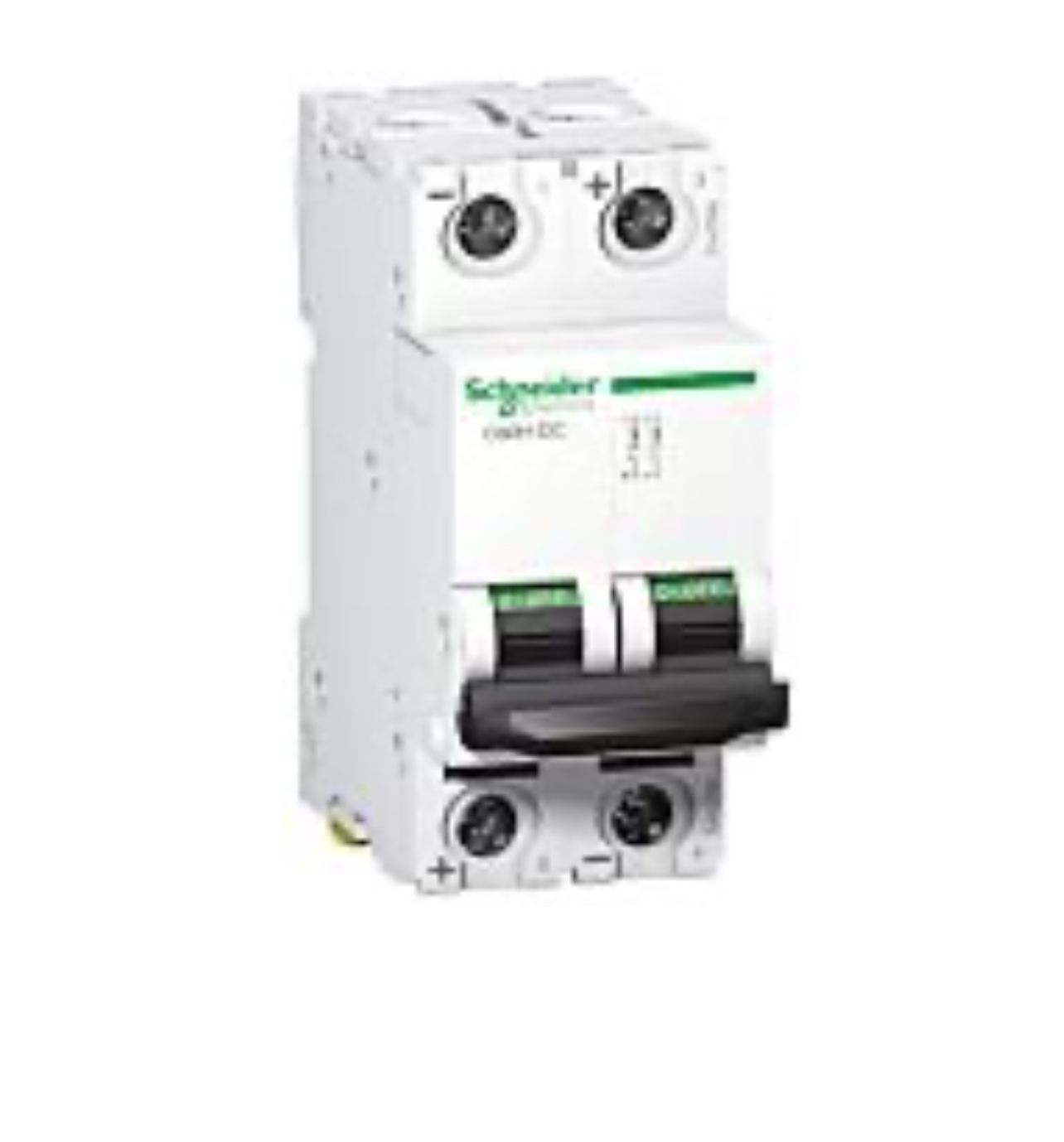 Schneider Electric Acti9 C60H-DC Miniature Circuit Breaker, 2-Pole, 25 A, Type C, 500 V DC, 6 kA Breaking Capacity