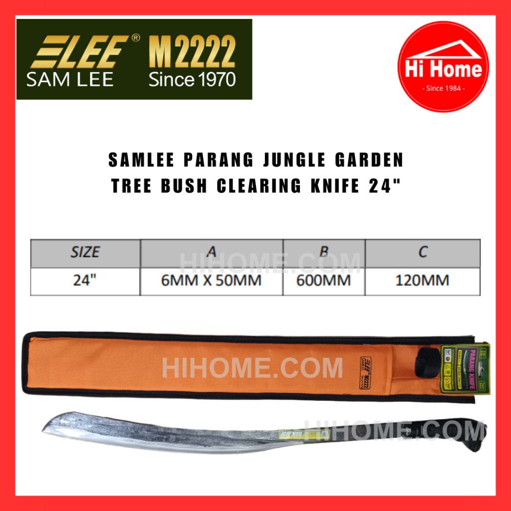 SAMLEE 24 Parang Jungle Garden Tree Bush Clearing Knife Pisau Pembersi Batang Hutan Kebun