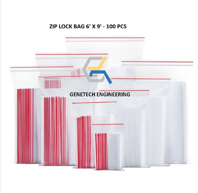 ZIP LOCK BAG 6' X 9' - 100 PCS