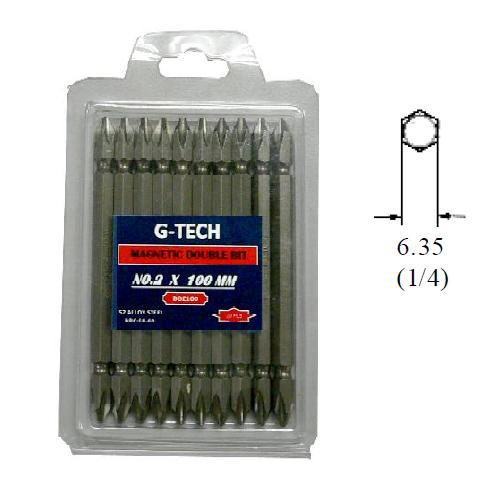 G-TECH 10-PC Set Double Bit (Bit Size No.2)