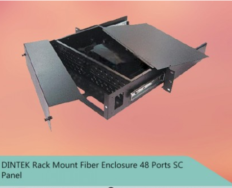 DINTEK Rack Mount Fiber Enclosure 48 Ports SC Panel