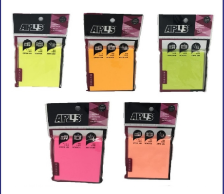 APLUS 3'' X 4'' Stick On Note - Cyber Colour
